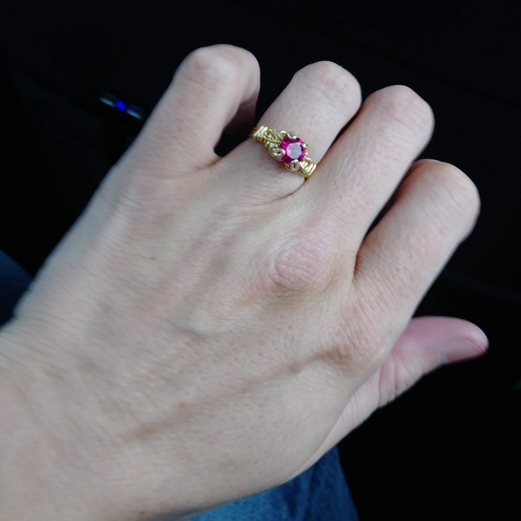 🌠FlashIntroSale 14kYG Ruby Custom Engagement Ring - Picture 8 of 8